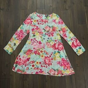 Tildon Floral Long Sleeve Swing Dress S